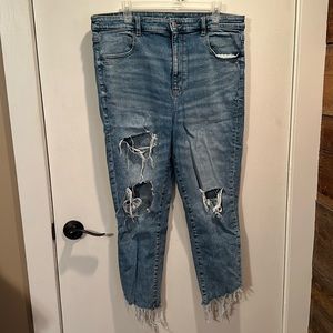 AE Highest Rise Jegging Crop, Destructed size 18